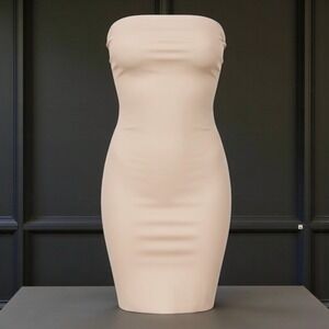 Assets by Sara Blakely Spanx Strapless Shaping Slip Dress Beige Nude 1X RN112121